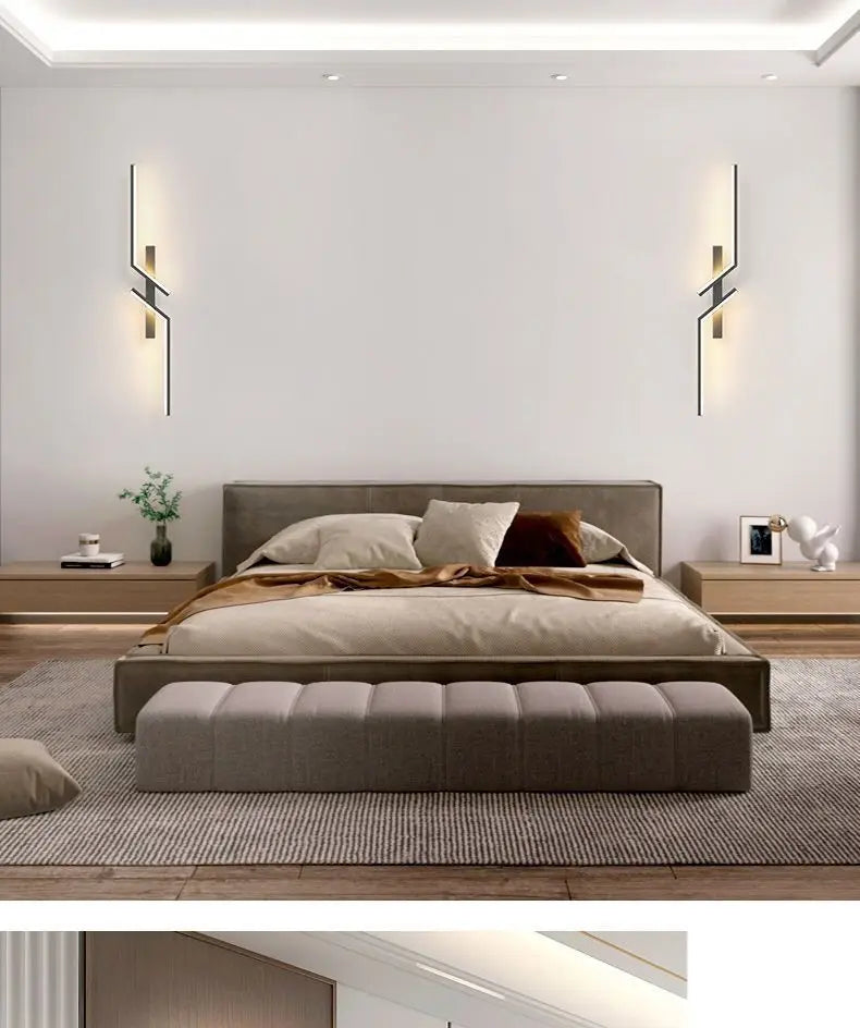 Modern Minimalist LED Wall Lamps - Bedside Interior Lighting for Living Room Bedroom Stairs - TV Backlight Wall Decor Lights