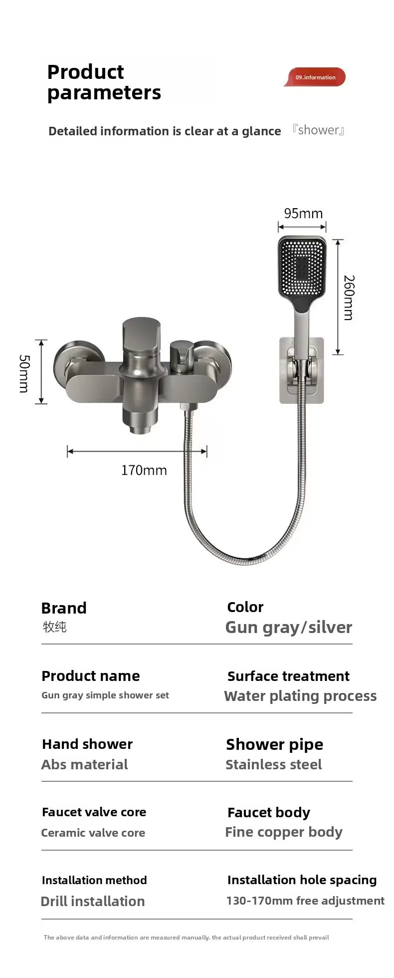Thermostatic Shower Mixer Valve 3-Way Diverter Universal Wall Mounted Bathroom Bath Shower Faucet Set Zinc Alloy Anti-Scald Temp