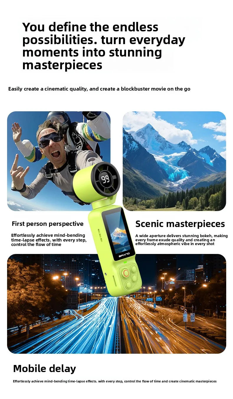 HD Handheld Sports Camera Mini Portable Video Recorder Anti Shake Action Camera for Vlog Audio Recording Students