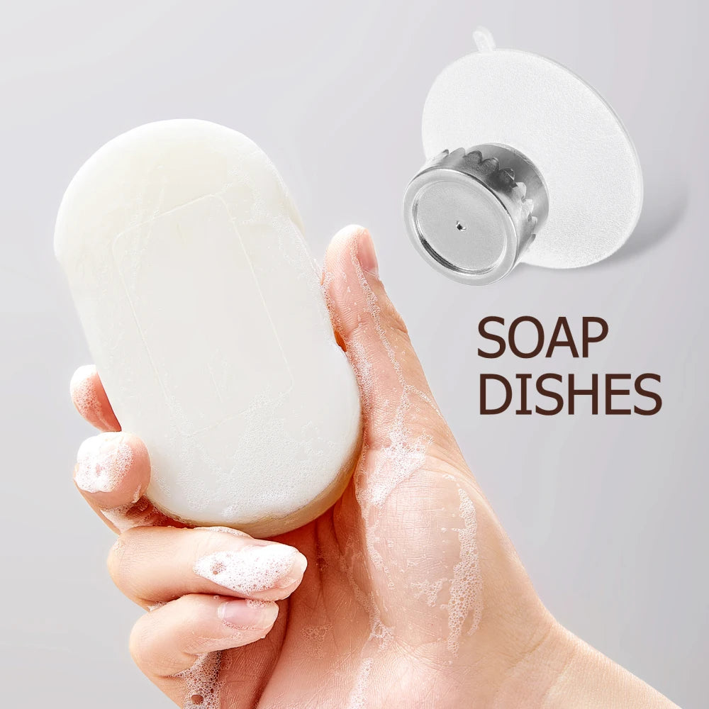 2 Sets Magnetic Soap Dishes Soap Holder For Shower Wall Mount Soap Dish Magnetic Soap Racks Soap Saver (Random Pattern)