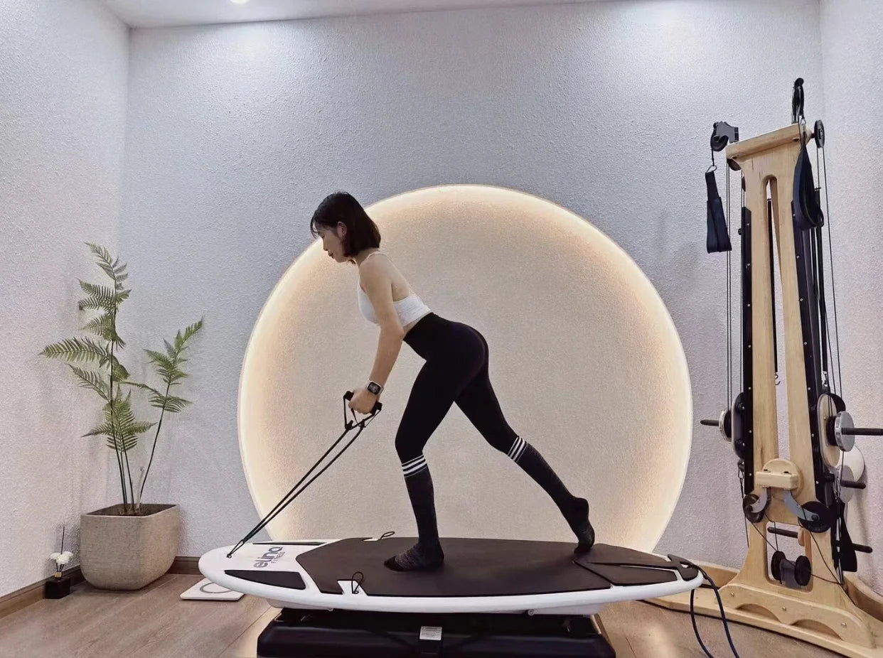 Surfing Indoor With Balance Balls and Non-Slip Stand up Inflatable Paddle Surf Balance Board for Gympromote sales