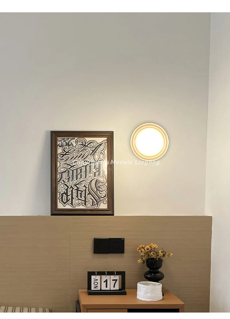 Postmodern Light Luxury Wall Lamp Nordic Minimalist Bedroom Living Room Creative Hallway Foyer Bedside Homestay Ceiling Light
