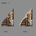 Modern light luxury entrance foyer light painting, stairway-shaped mural, spatial extension effect hanging painting, LED ambient