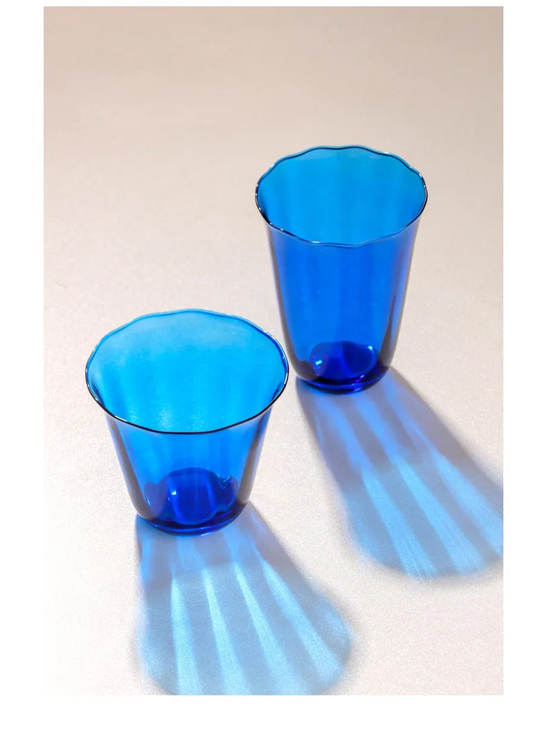 Sapphire Blue Wine Glasses Goblets niche Flowers Red Wine Glasses Crystal Glass Cocktails Martini Glasses Cup