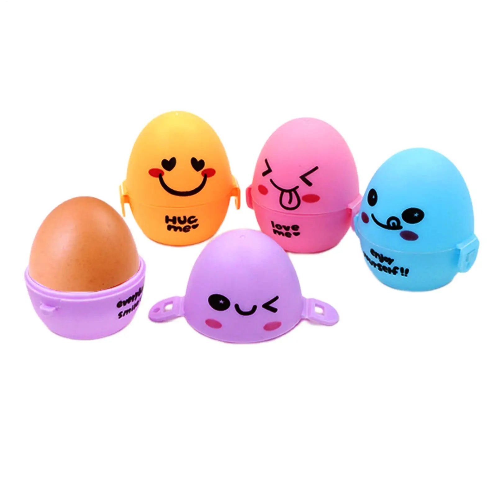 1pc Portable Egg Container Cartoon Storage Box Egg Protection Cover Kitchen Gadgets for Picnic Outdoor Travel Barbecues Home