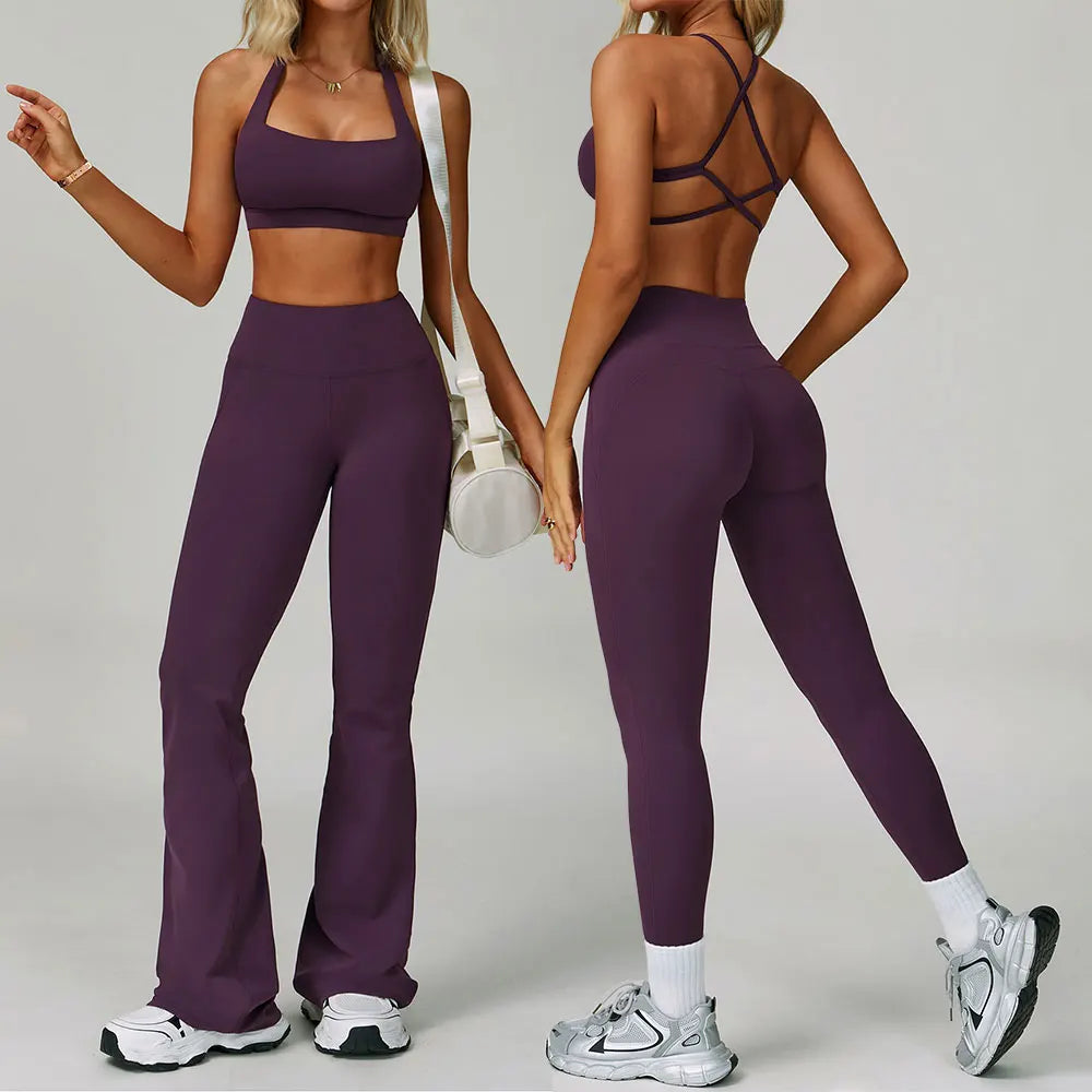 Women's Tracksuit 2 Piece Set Fitness Clothes Yoga Sets Sportswear Workout Bra High Waist Leggings Set Gym Clothing Sports Suits