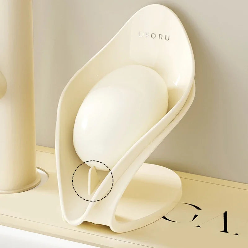 Modern Light Luxury Bathroom Soap Holder - Multi-Functional Countertop Storage Box with Self-Draining Design & Leak-Proof Base