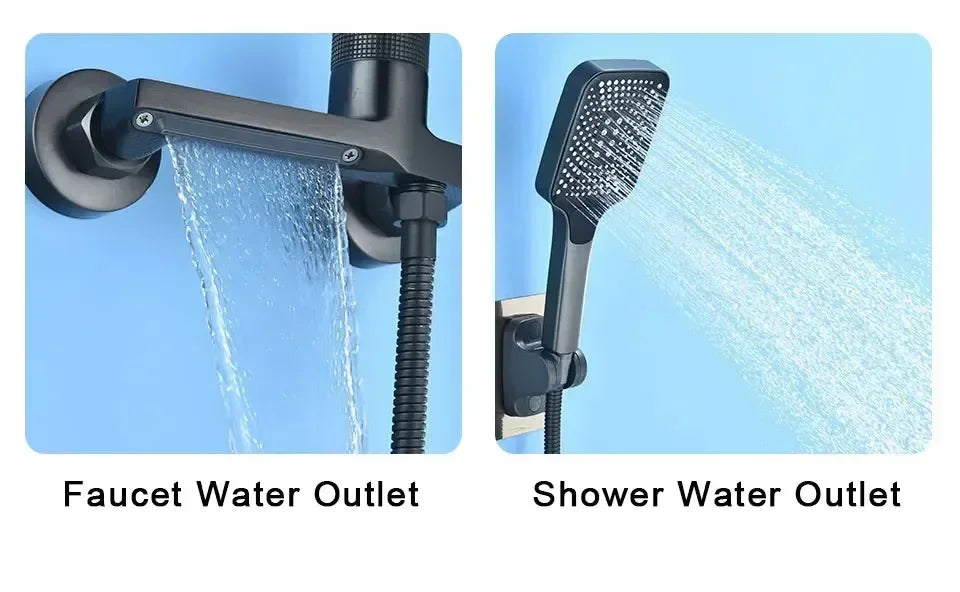 Bathtub Faucet Multi-functional Bathroom Hot and Cold Tap Water Heater Mixing Valve Shower Faucet Bathroom Accessories