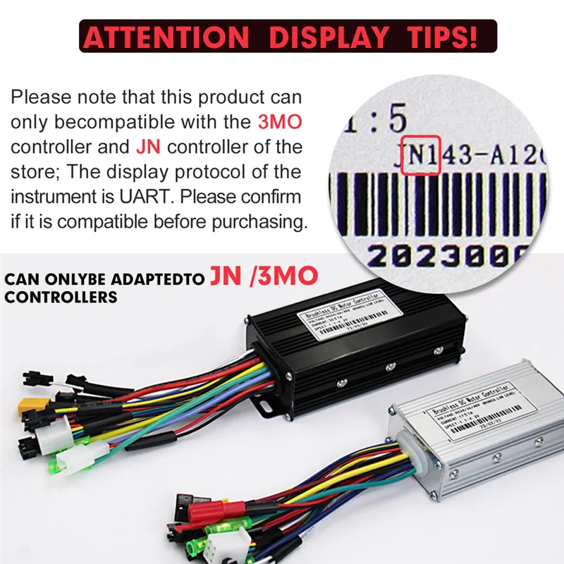 ABHT-Ebike Sine Wave Controller 36/48/52V 40A Brushless Controller And S-100 LCD Color Display E-Scooter Parts