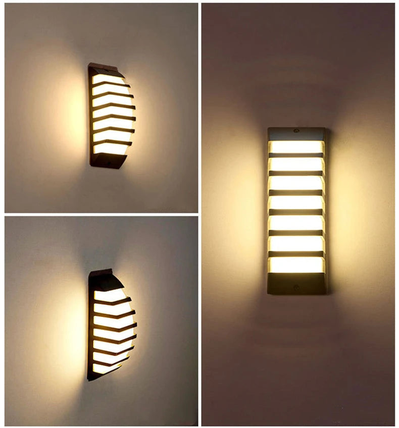 Outdoor LED Wall Lamp E27 IP65 Waterproof Aluminum Garden Porch Light 110V 220V Exterior Decor Sconce Street Lighting Fixture