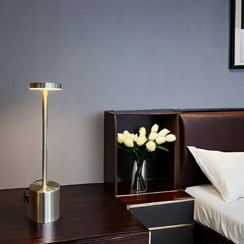 Modern Touch Rechargeable LED Desk Lamp with 3 Color Tones Suitable for Stylish and Minimalist Design in Home Offices