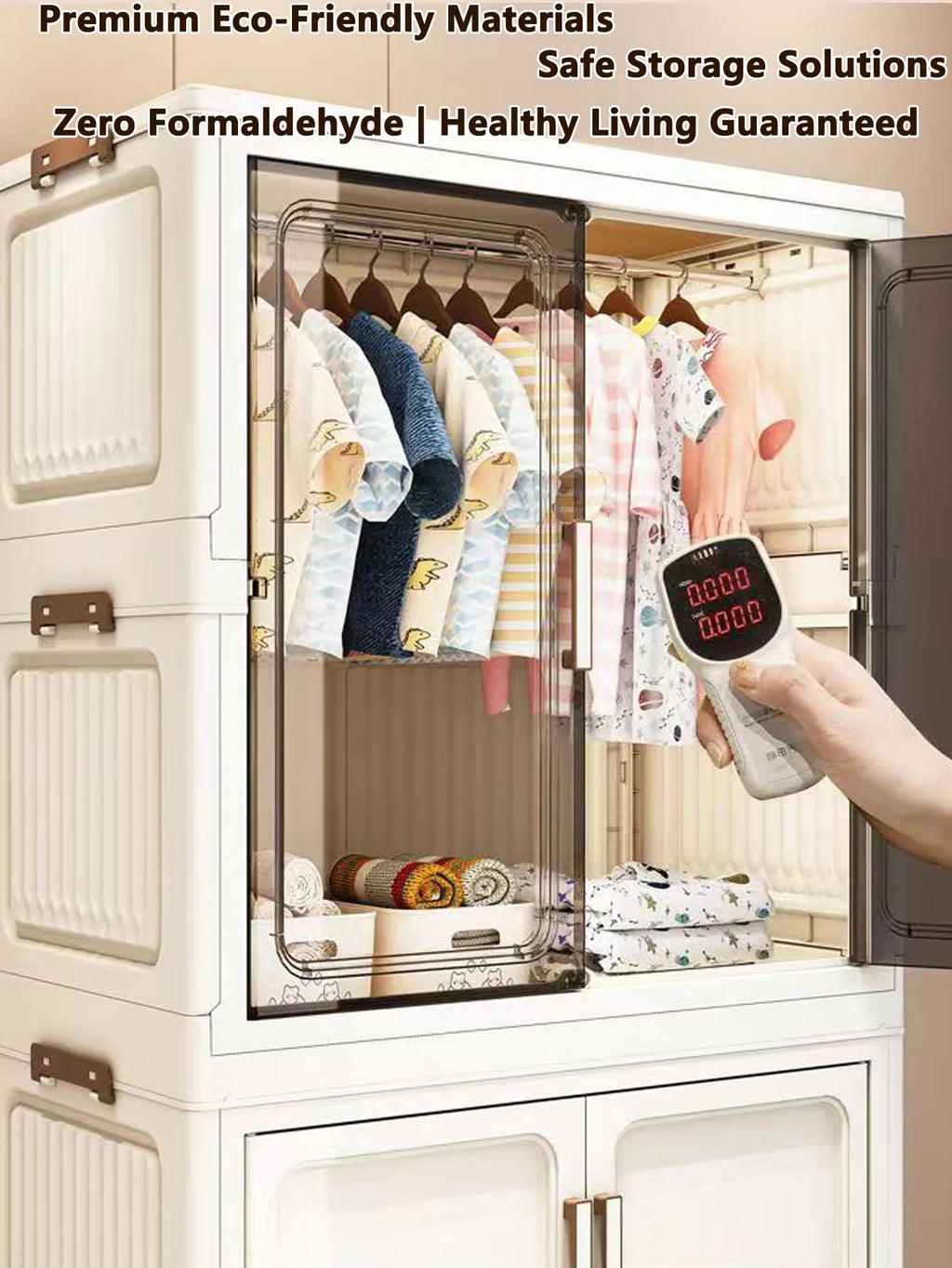 Folding Storage Cabinet Wall Mounted Foldable Locker Compact Organizer for Home Office Space Saving Design