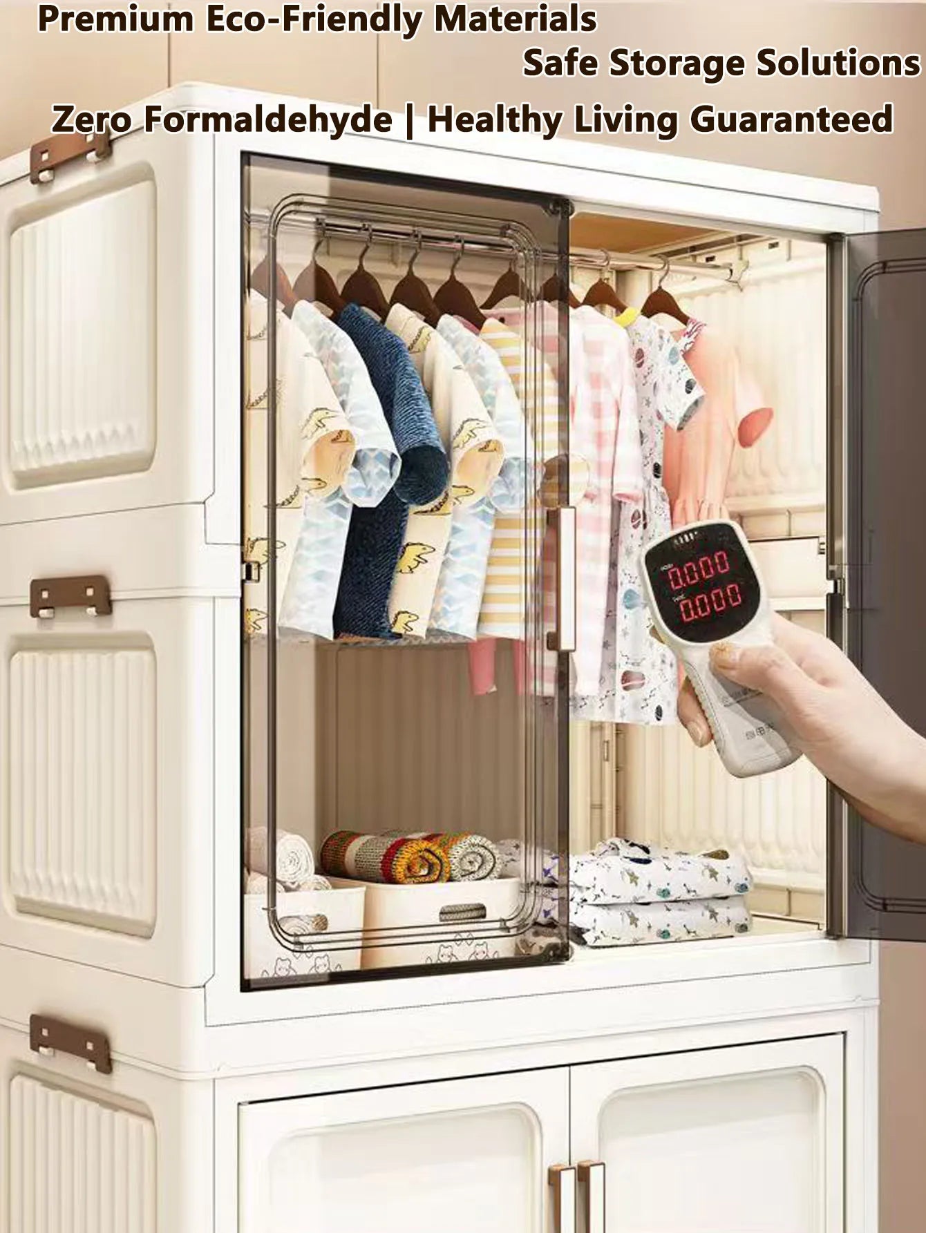 Folding Storage Cabinet Wall Mounted Foldable Locker Compact Organizer for Home Office Space Saving Design