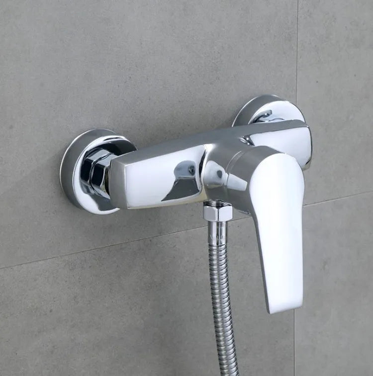 Brass Shower Faucet Mixer Valve Set with Shower Head and Hidden Switch for Bathroom Hot and Cold Water Tap  Bath