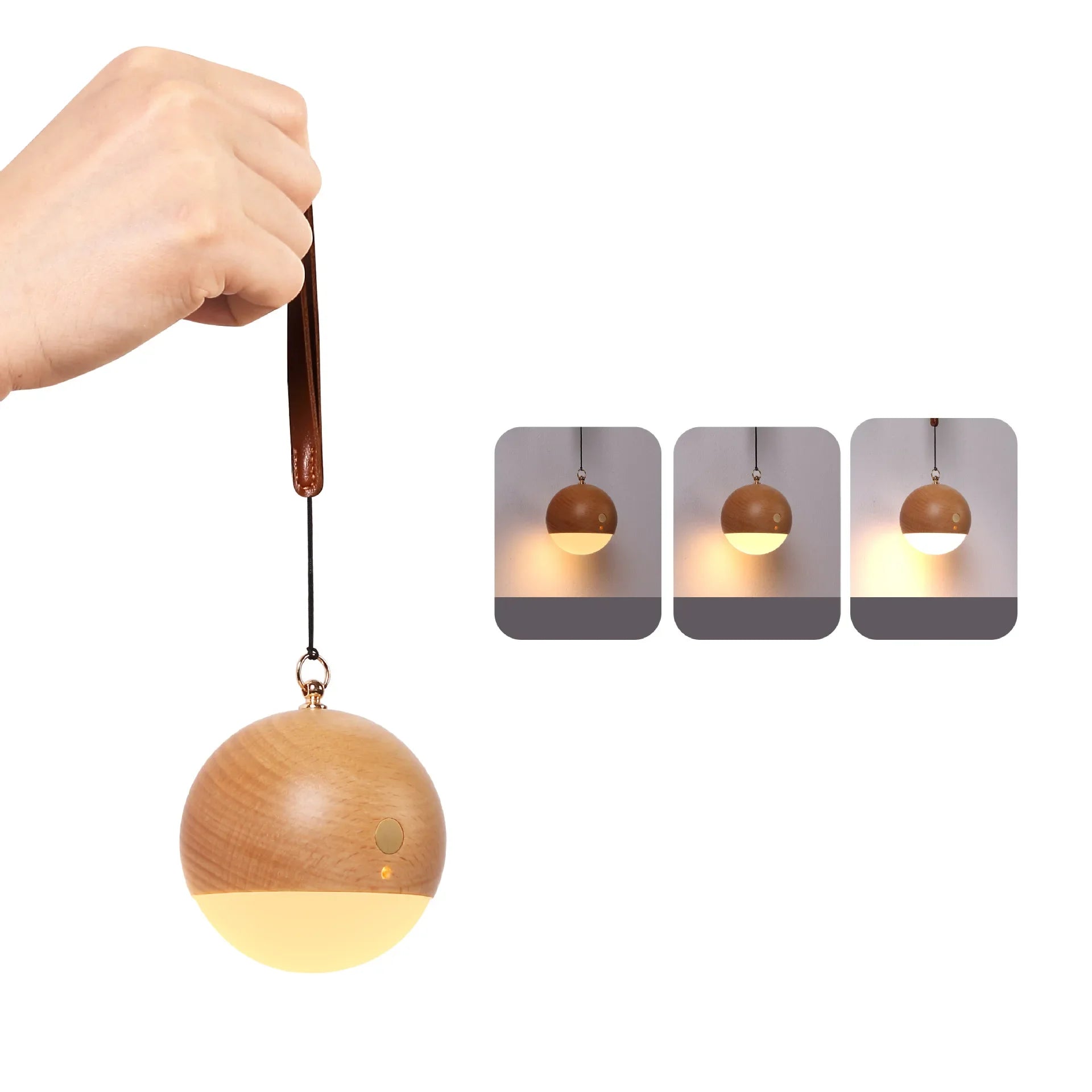 Smart Voice Control Light Portable Light USB Charging Wall Lamps Bedside Light Wall Hanging Wireless Round Atmosphere Lighting