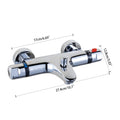 Thermostatic Mixing Valve, Brass Shower Valve with Temperature Control, Anti-Scald Bathroom Shower Faucet with Flow Control