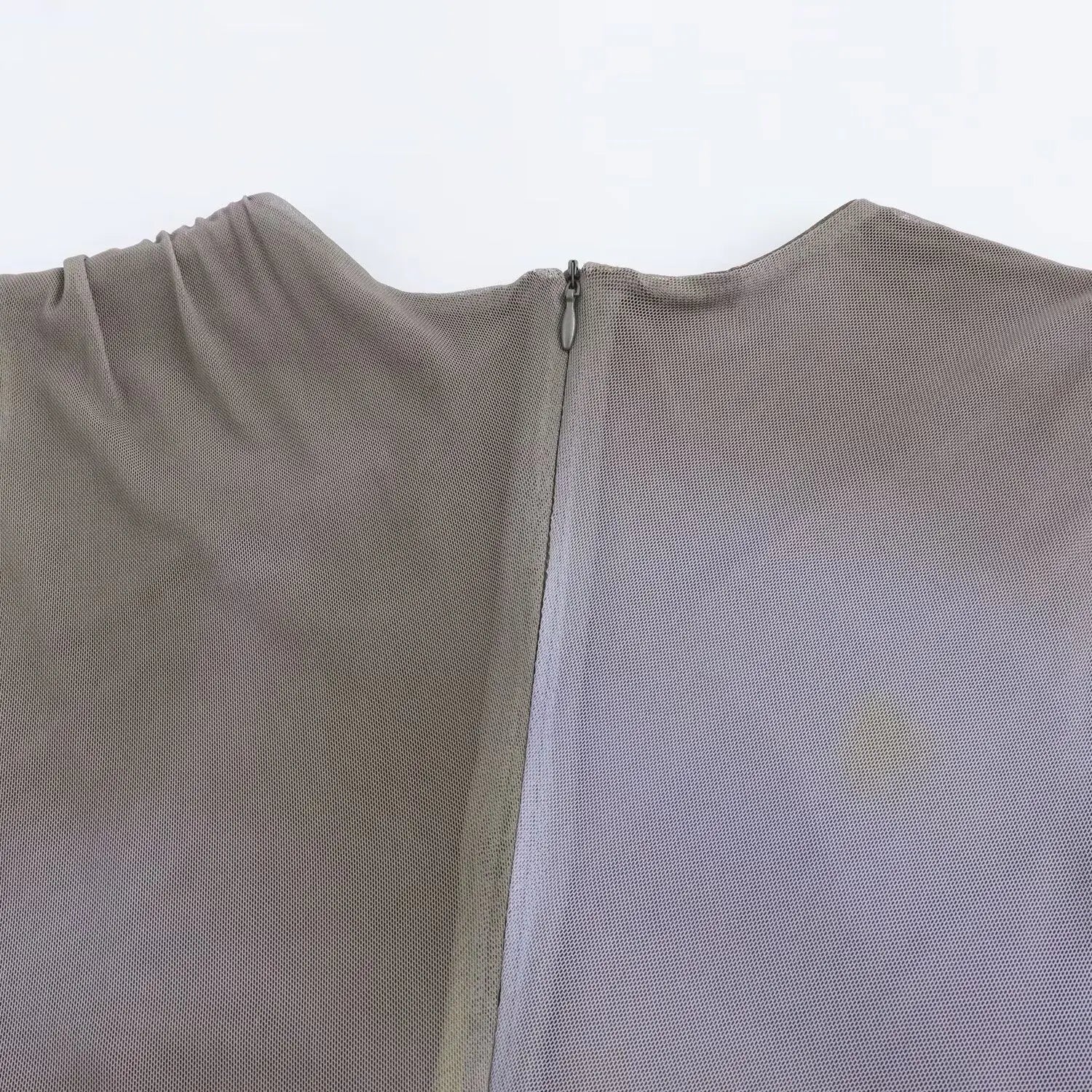 BSAY Women Fashion Summer New White Pleated Back Zip Sleeveless Crewneck Vest Long Dress Chic Female Elegant Evening