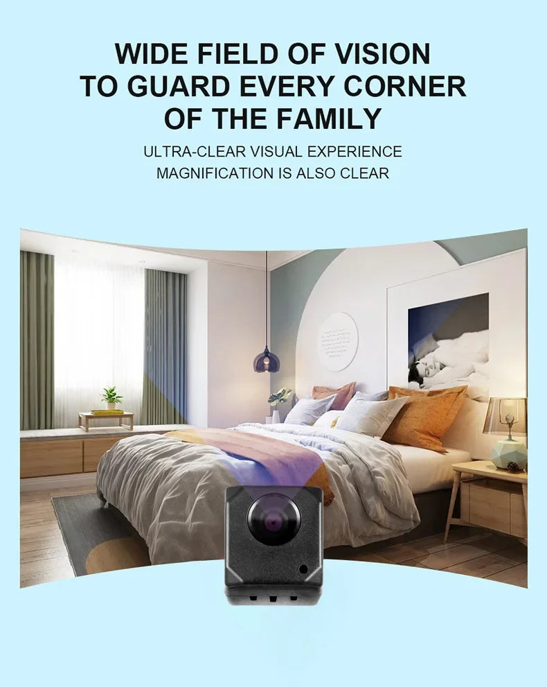 Security Camera 4K Smart Home Monitor with 150° Wide Angle & Infrared Night Vision, WiFi Surveillance Cam with Motion Detection