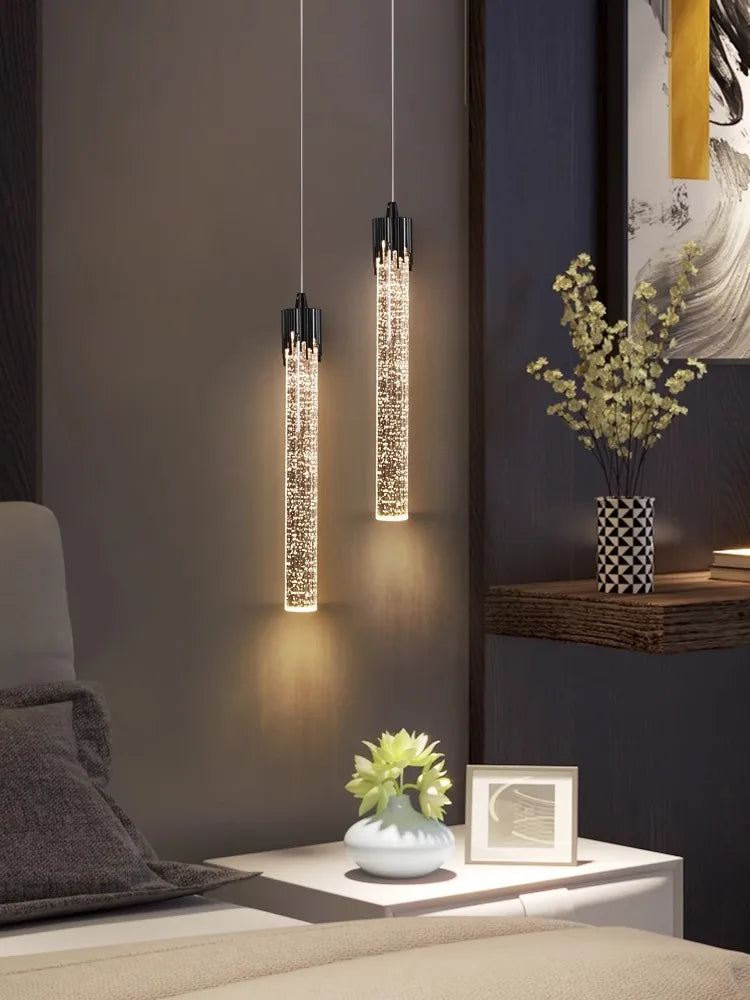 Modern Pendant Light Fixtures Crystal Led Bar Hanging Bedside Lamps Living Room Bedroom Indoor Lighting Creative Home Decor Bar