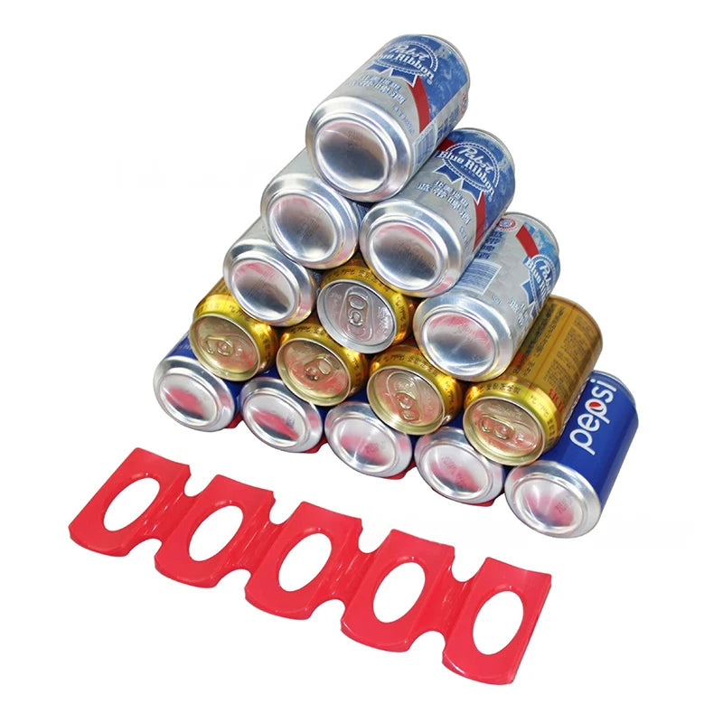 1/2PCS Silicone Fridge Can Beer Wine Bottle Rack Holder Mat Stacking Tidy Tool Kitchen Gadgets Silicone Can Holder Mat Organizer