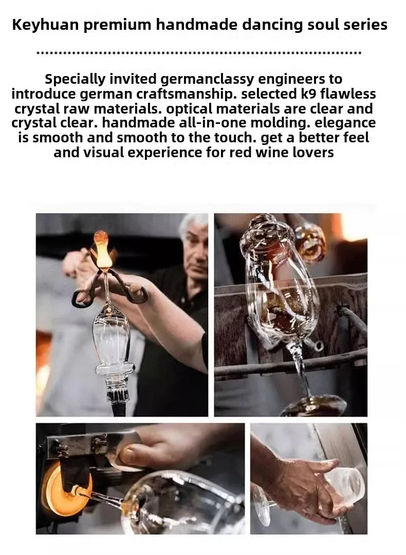 720ml Crystal Burgundy Wine Glasses Set Modern Fluted Design Dishwasher Safe for Red Wine Tasting Home Bar Decor Gift