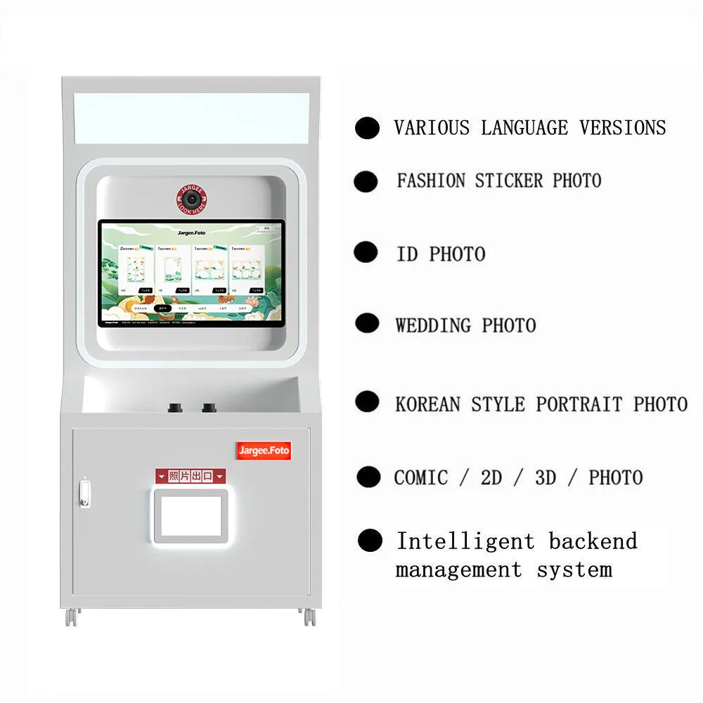 customize Commercial Use Custom Made Photo Booth Automatic Machine Multiple Scene Setup Selfie Photo Booth with Camera