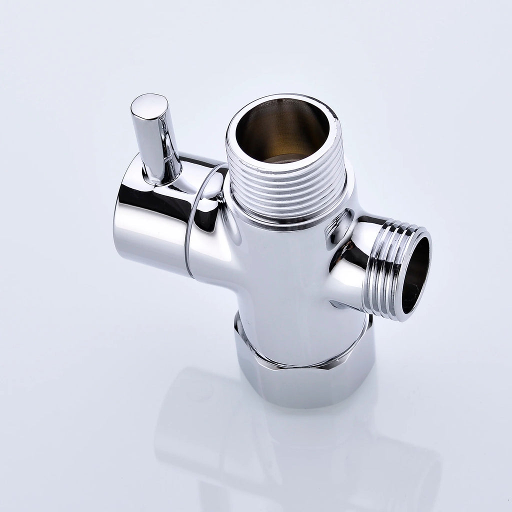 Metal 3 Way Shower Head Diverter Valve G1/2 Three Function Switch Adapter Connector Head Faucet Bathroom Accessories