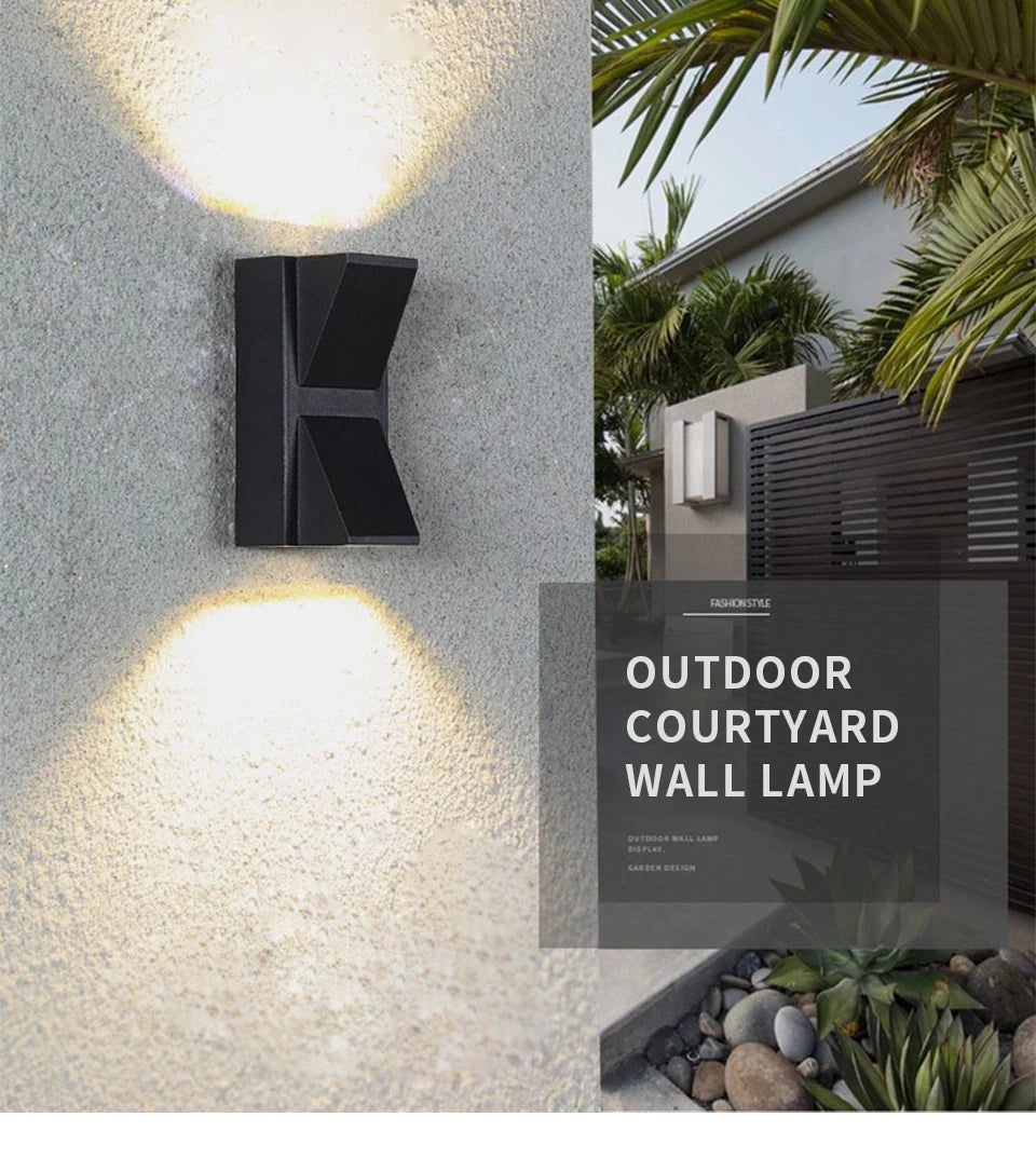 LED Wall Light Outdoor Waterproof IP66 Porch Garden Wall Lamp & Indoor Bedroom Bedside Decoration Lighting Lamp