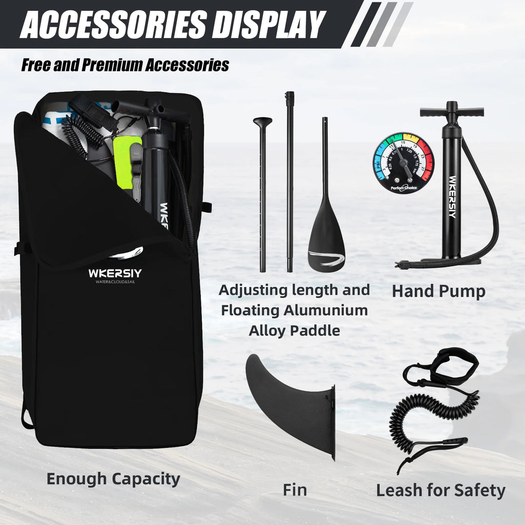 11'/335cm Inflatable Paddle Board Stand Up Paddleboard SUP for 2 Persons 32' Width 4 Colors with ISUP Accessories