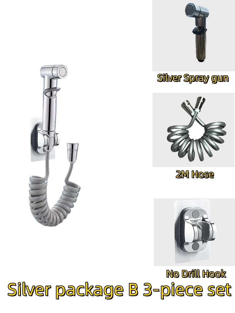 Bathroom Set, High-pressure handheld sprinkler, bathroom cleaning, bathroom accessories, sanitary shower