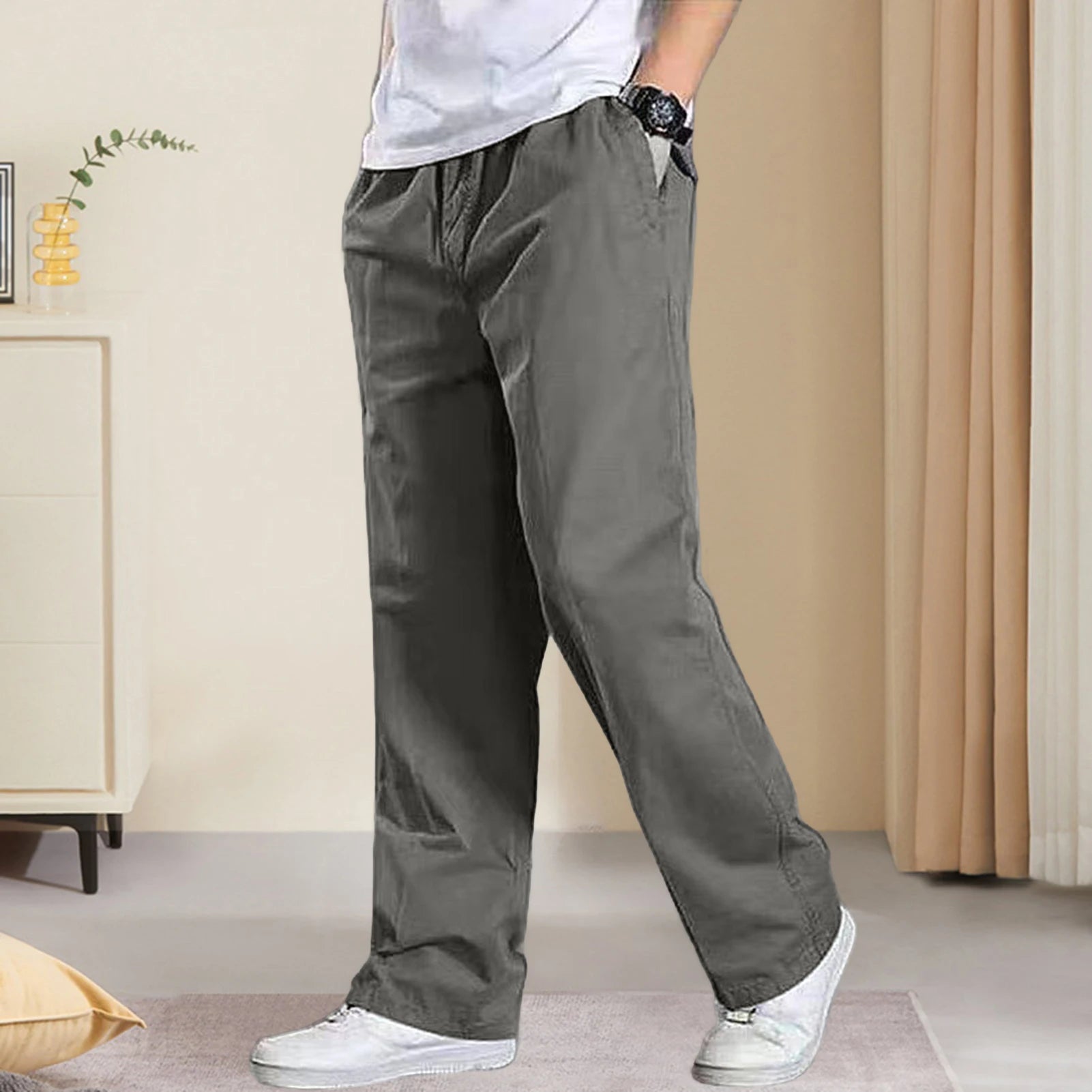 Cotton Men Sweatpants Sports Joggers Pant Tracksuit Jogging Trouser Plus Size 4xl Sportswear Wide Leg Cloth 2024 Spring