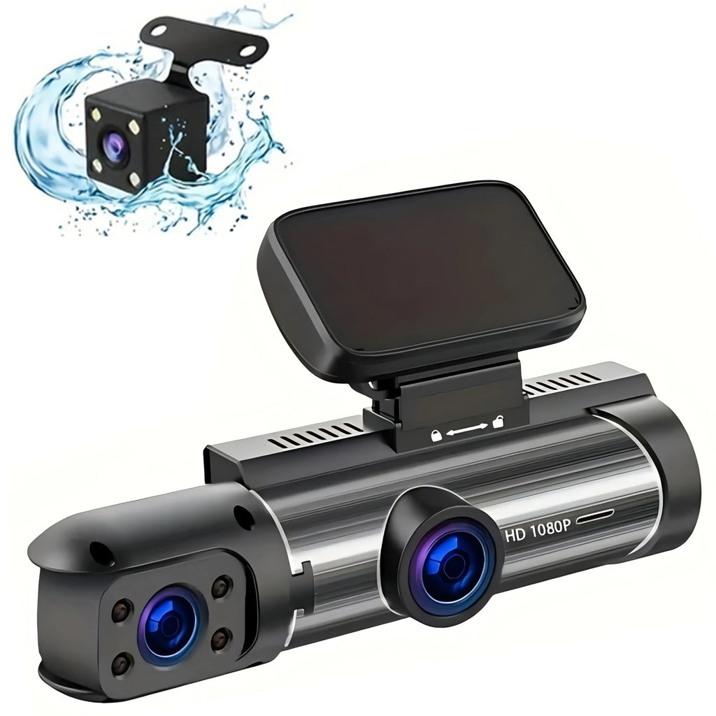 3 Camera Dash Cam For Car Camera 1080P Video Recorder Car DVR Front Rear View Camera Night Vision Black Box Car Accessories