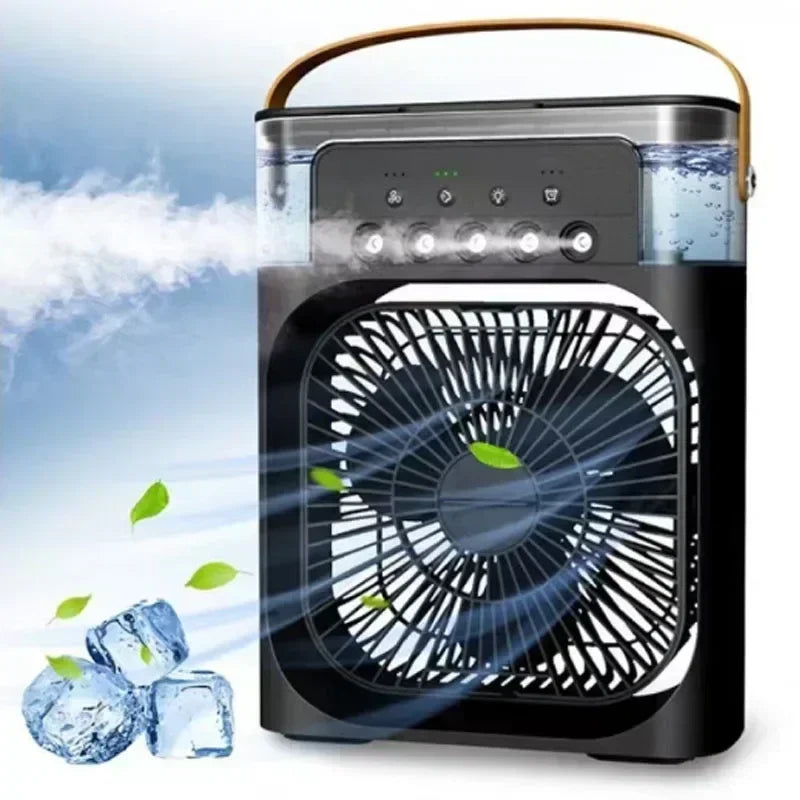 Fan Portable Air Cooler Conditioner Humidifier with Water Tank Quite Mist Water Spray Fan for Home Room Camping Car Office