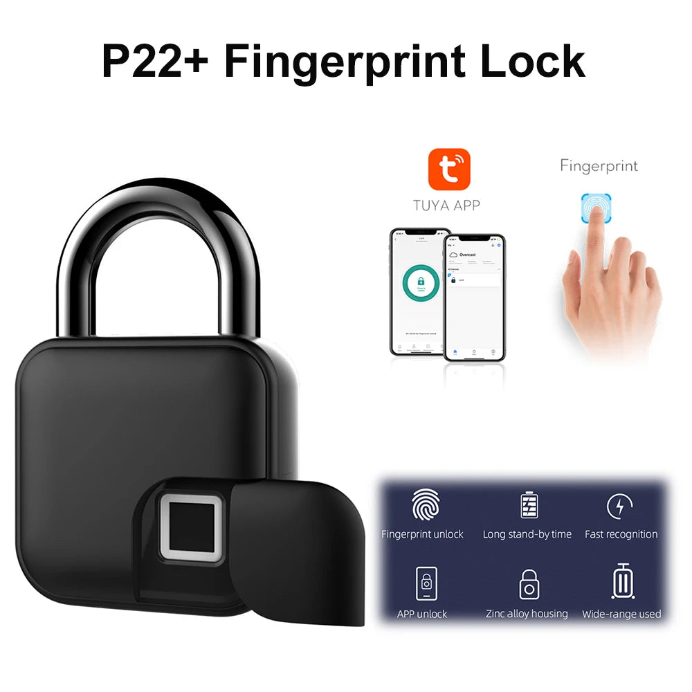 Biometric Fingerprint Door Lock Smart Password Handle Lock Anti Peeping Security TTLOCK App Remote Unlocking Keyless Entry