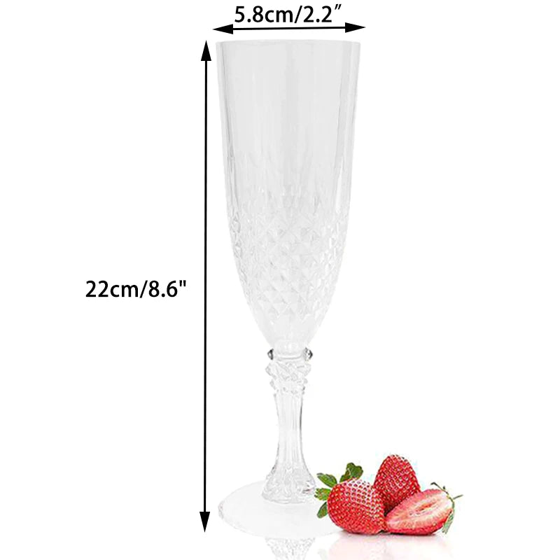 1 Pcs Champagne Goblet High Legged Wine Glasses Cocktail Red Wine Brandy Glasses Drinkware Party Bar Wedding Gift Transparent