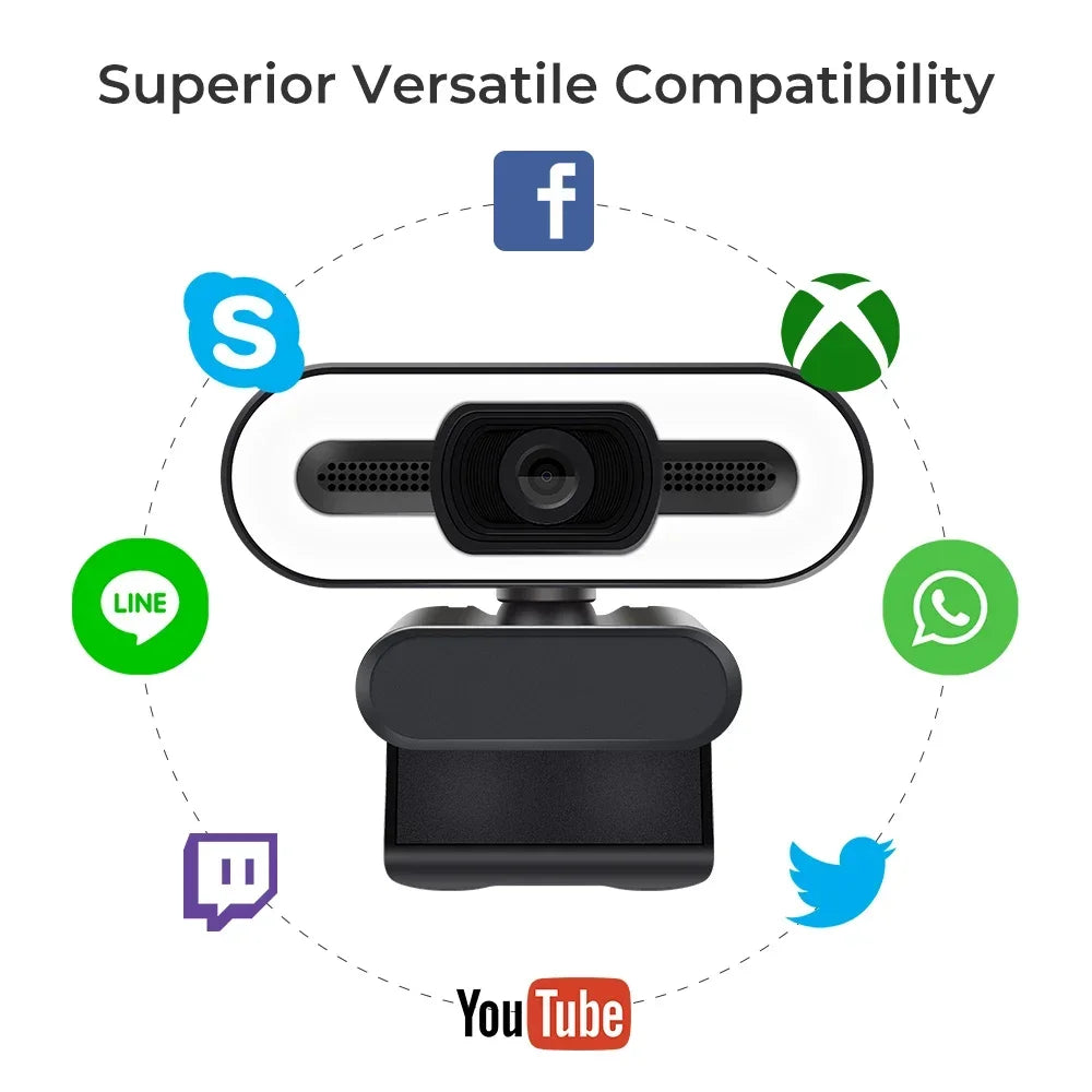 Webcam 2K mini camera web camera with microphone web camara for pc 1080p webcam mini pc camera focus usb cameras for computer