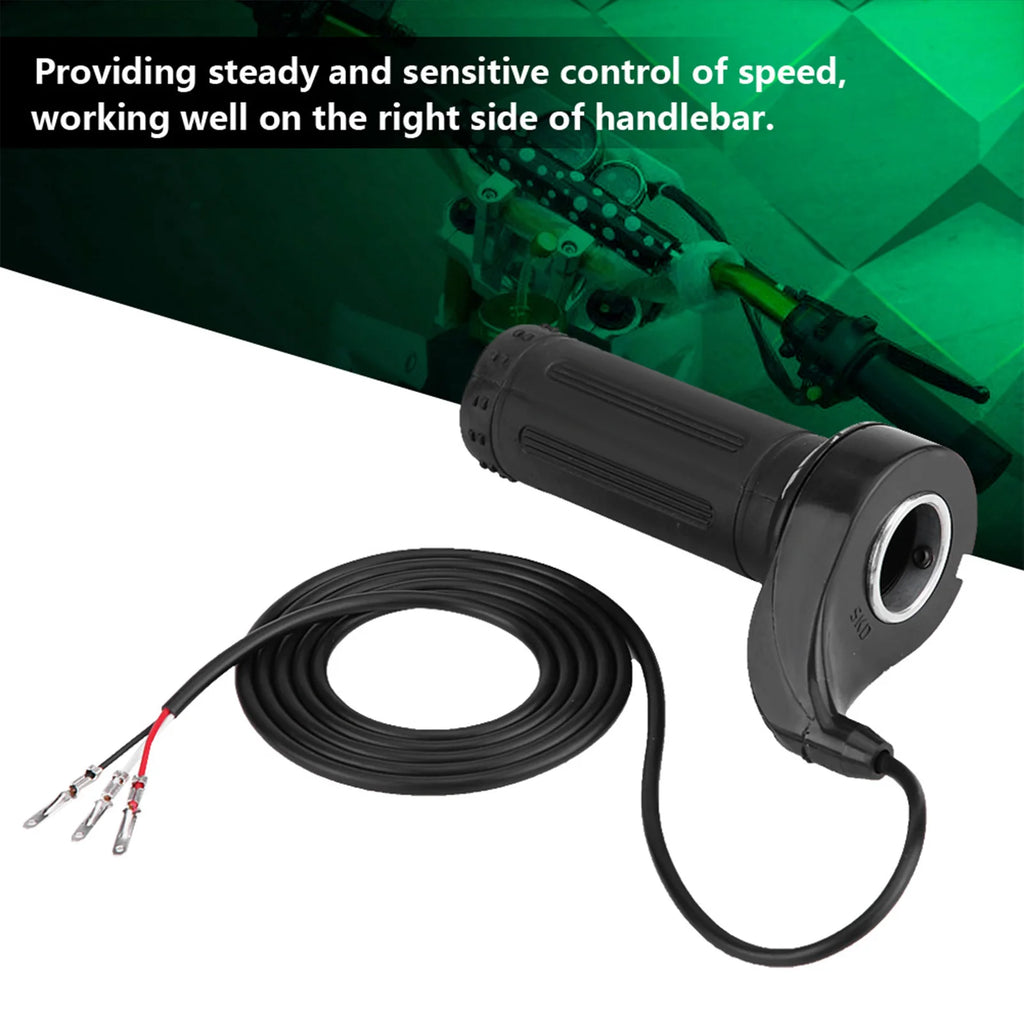 Electric Scooter Ebike E-bike Motorcycle Tricycle Twist Throttle Grip with 3 Wires Hall Sensor Turn Handle Accelerator 130cm