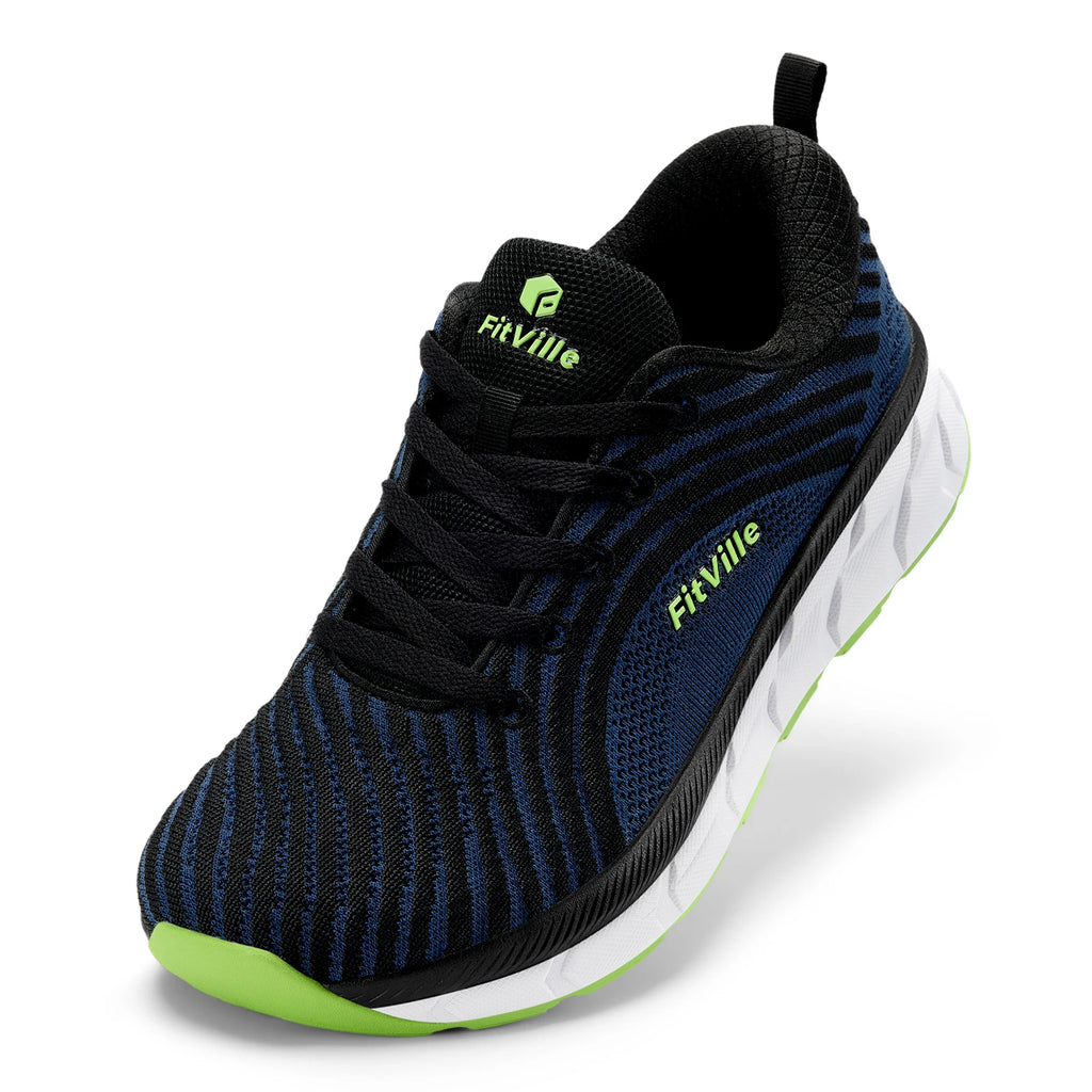 FitVille Wide Toe Box Shoes for Men Cushioned Well Extra Wide Width Shoes Non Slip Wide Lightweight Breathable Running Shoes