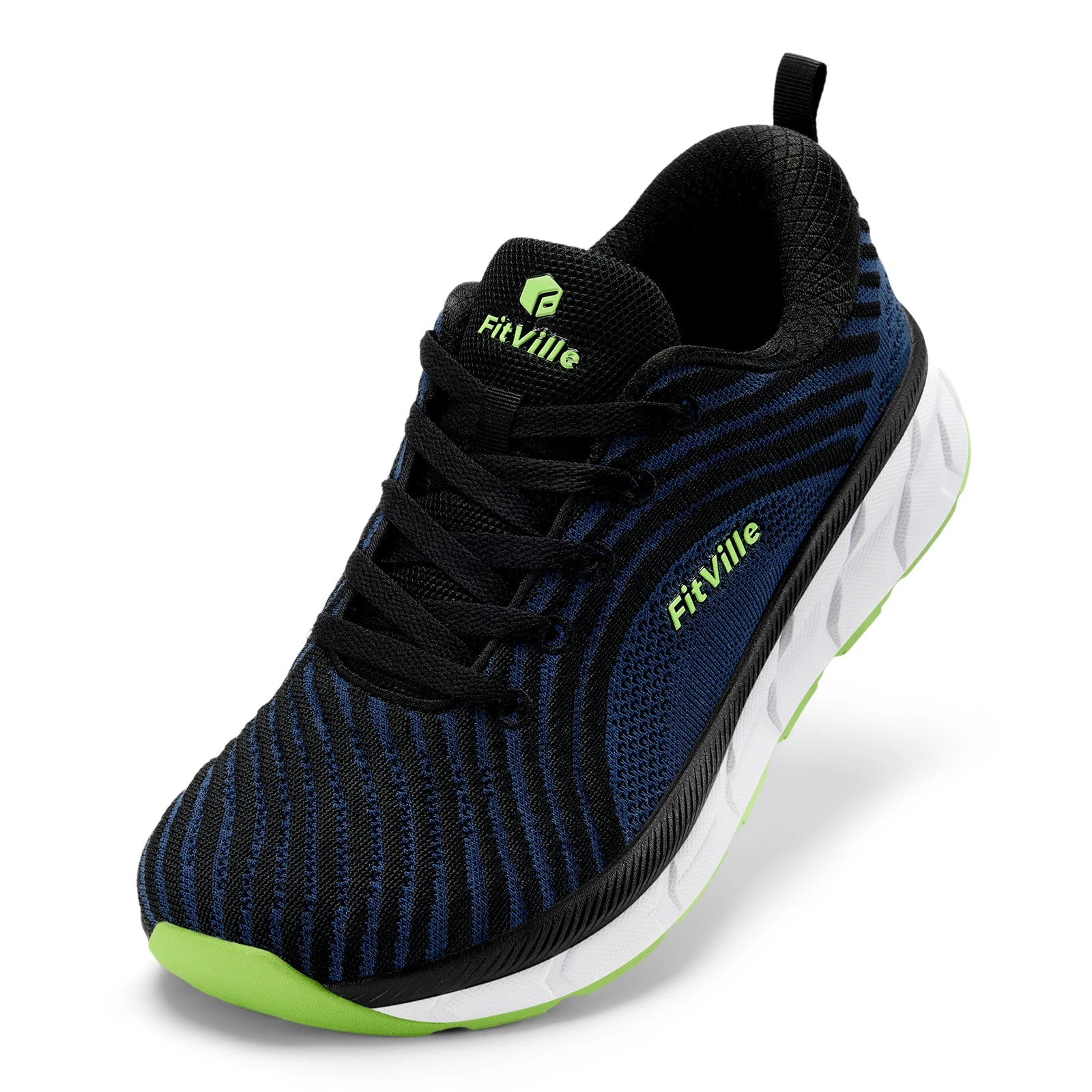 FitVille Wide Toe Box Shoes for Men Cushioned Well Extra Wide Width Shoes Non Slip Wide Lightweight Breathable Running Shoes