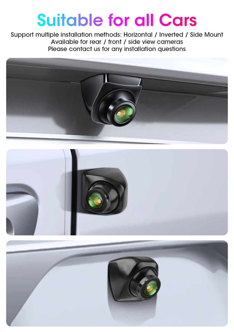 AHD 1080P Car Rear View Camera Night Vision Reversing Auto Parking IP68 Waterproof CCD Auto Backup Monitor 170 Degree HD Image