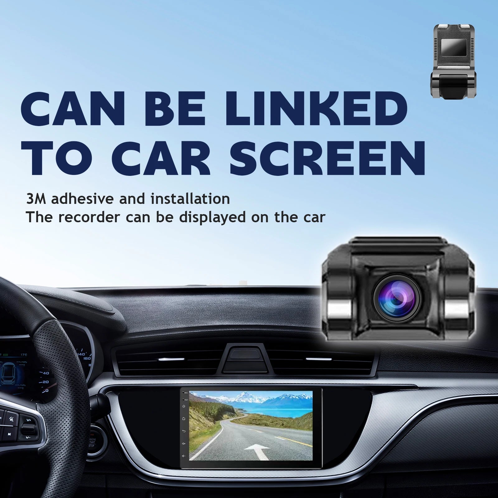 HD 1080 PDash Cam Car USB ADAS DVR Dual-lens Camera Video Special for Android Multimedia Player Front Recorder Reverse Vision
