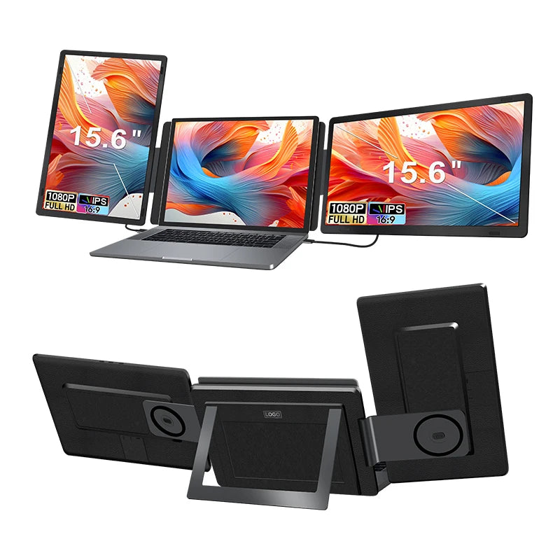 2026 Hot Horizontal and Vertical Detachable Screen Portable Monitor Display Compatible with 12-18.5 Inch  USB 3.1  Laptop