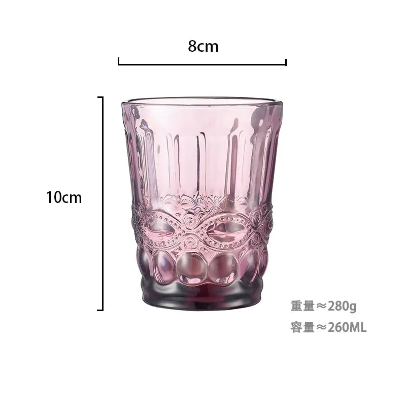 260 ml Water Glass for Juice Beer Tea Milk Wine Drinking Drinkware for Cold Drink Glasses Family and Friends Party