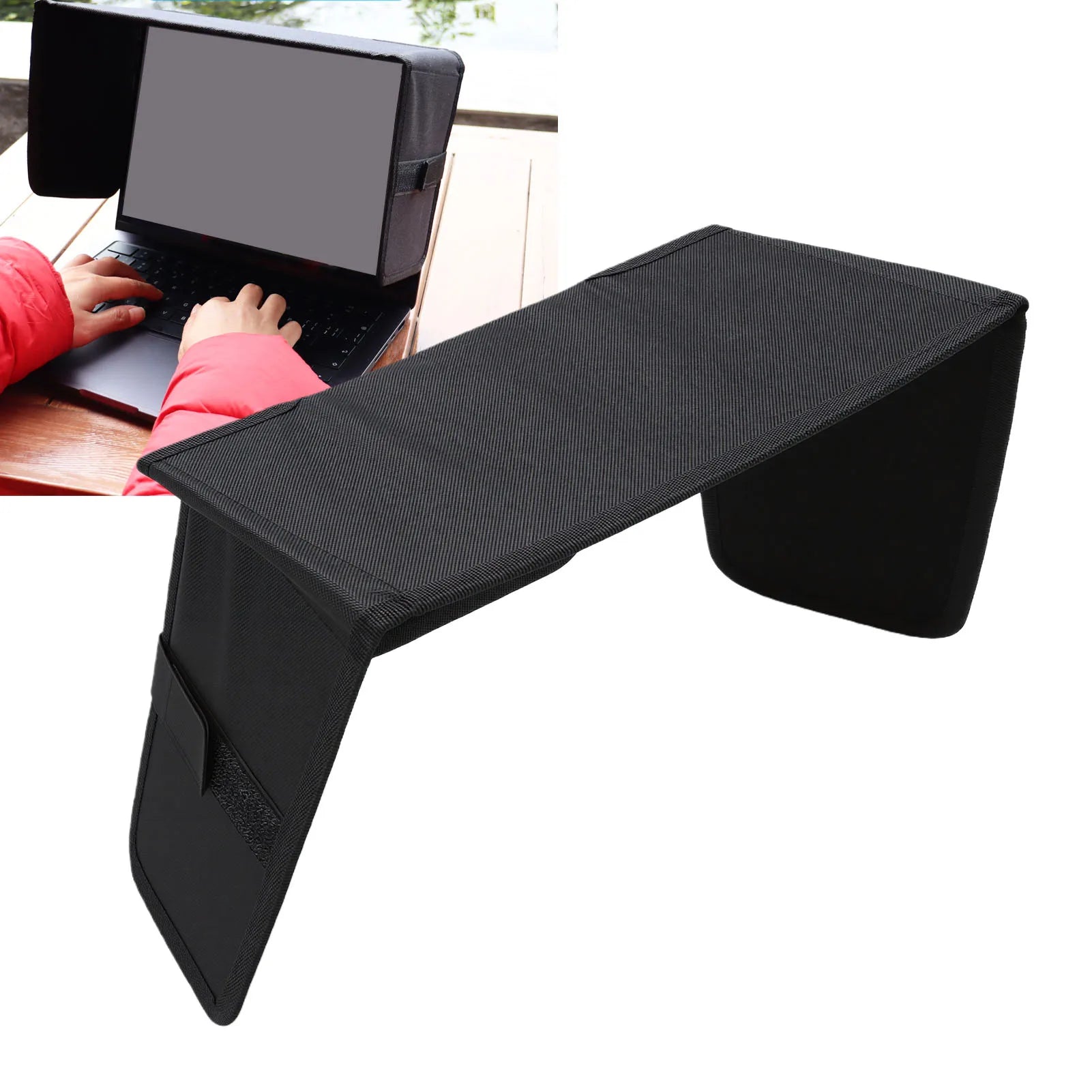 Laptop Sun Shade Multifunctional Adjustable  Foldable Laptop Privacy Screen Hood for Outdoor Laptop Privacy Screen Hood