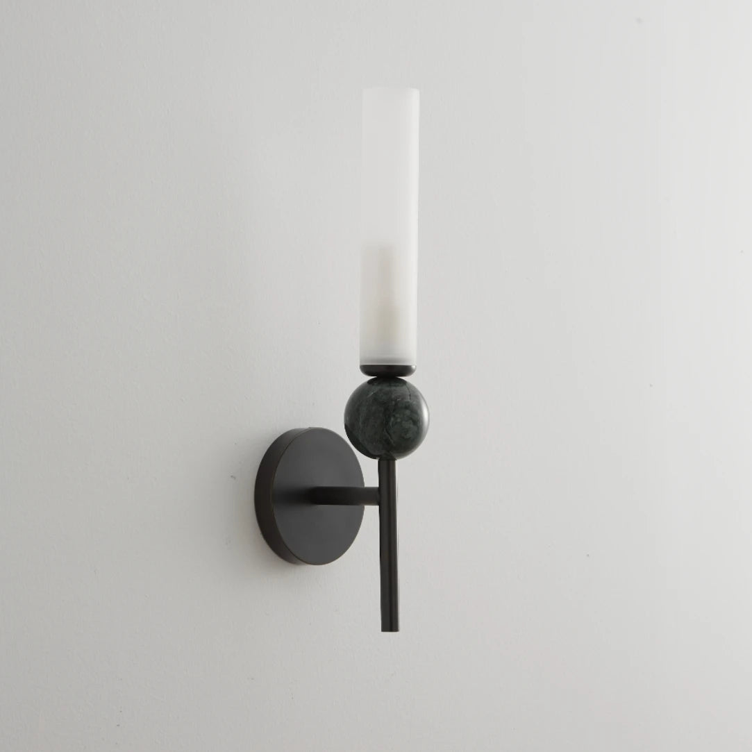 Modern modern wall lamp candle wall lamp copper base glass shade lighting decoration home for living room