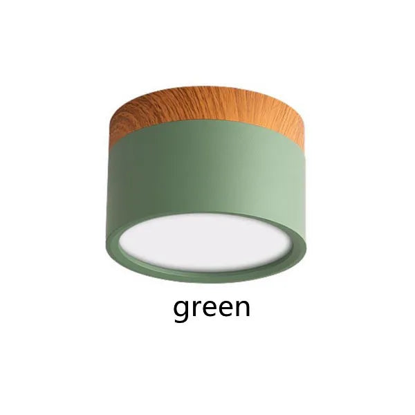 Led Ceiling Downlight Dimmable Surface Mounted Ceiling Lamp Wood Modern Light Spotlight Bedroom Living Room Homekit Bbulb AC220V