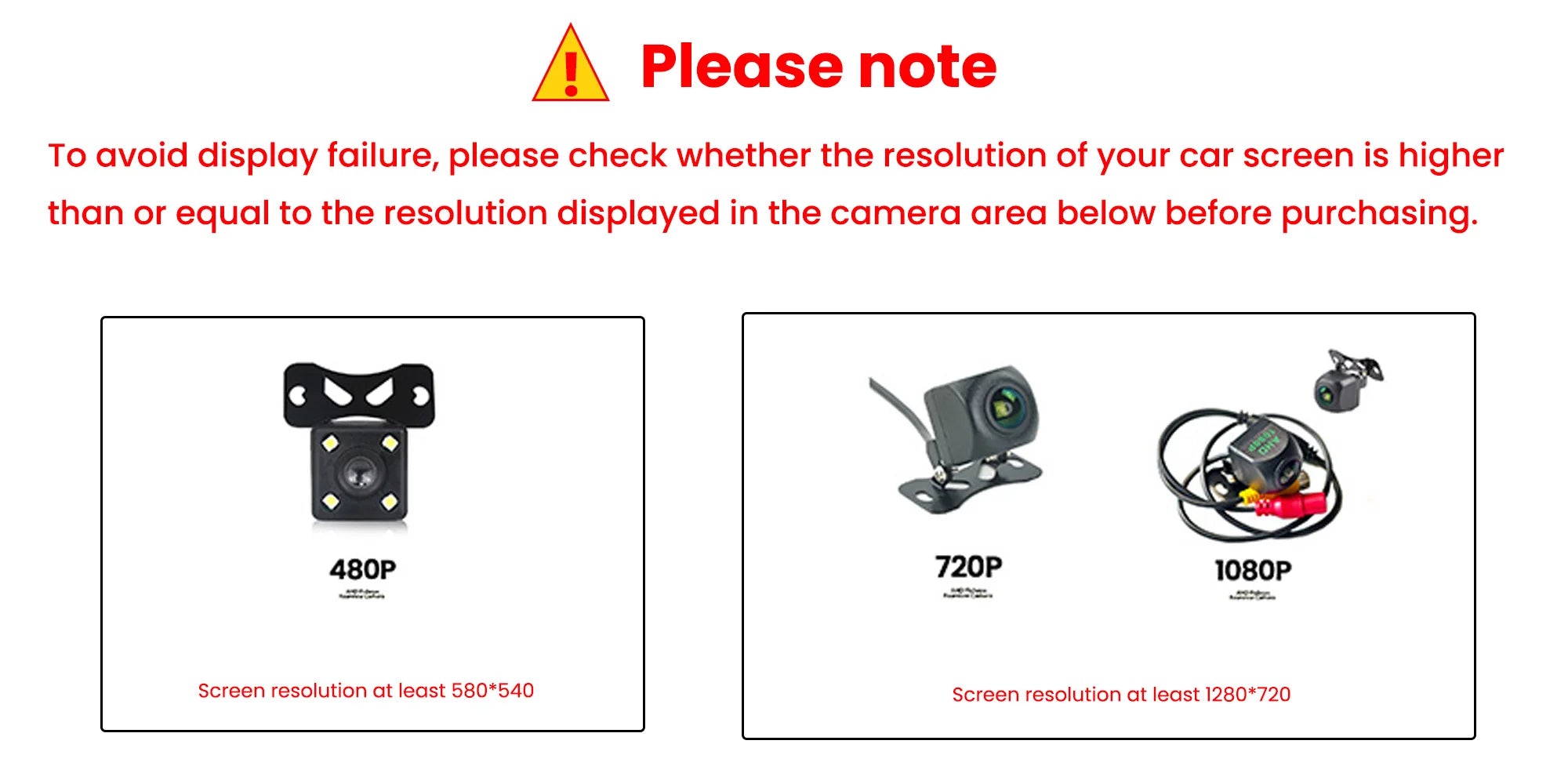 Universal HD 1080P AHD Car Rearview Camera 12V 480P 720P Waterproof Night Vision HD Color Image Video Car Reversing Image