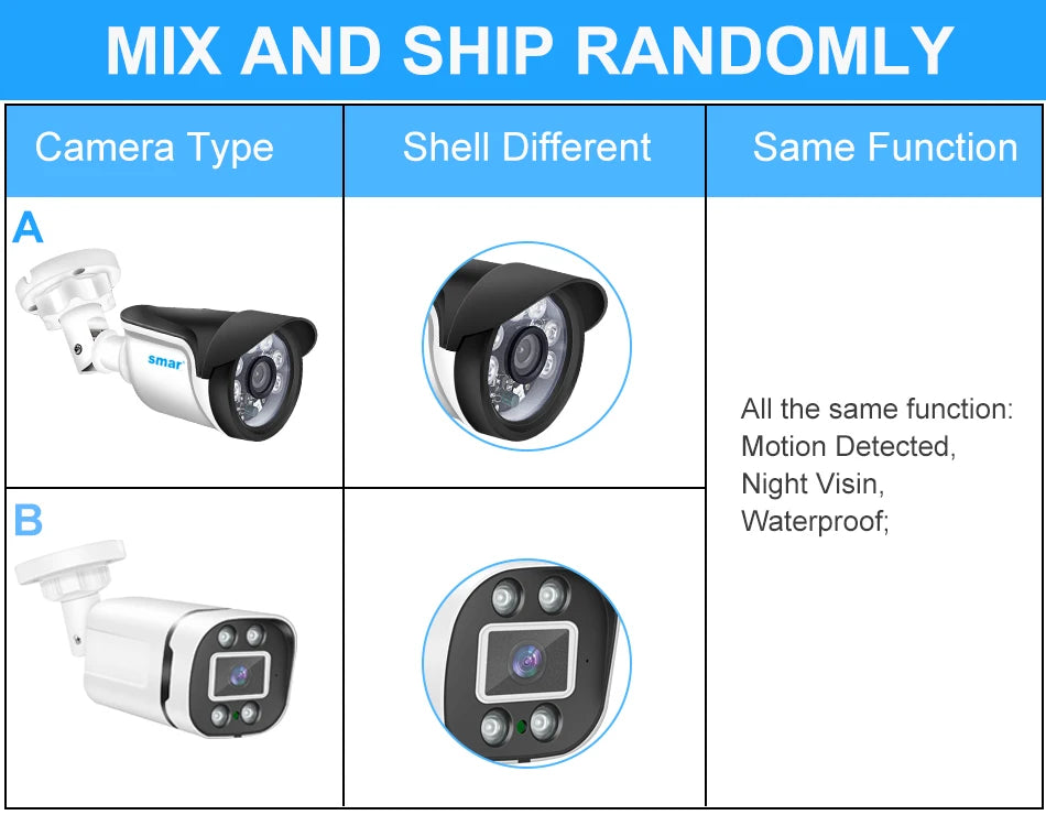 Smar New Super HD 2MP/5MP AHD Camera Waterproof 6* Nano IR LEDS Security Camera  AHDH System Video Surveillance With Bracket