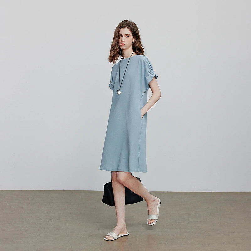 TOYOUTH Women Dress 2025 Summer New Short Sleeve Holiday Casual Dress 8529058