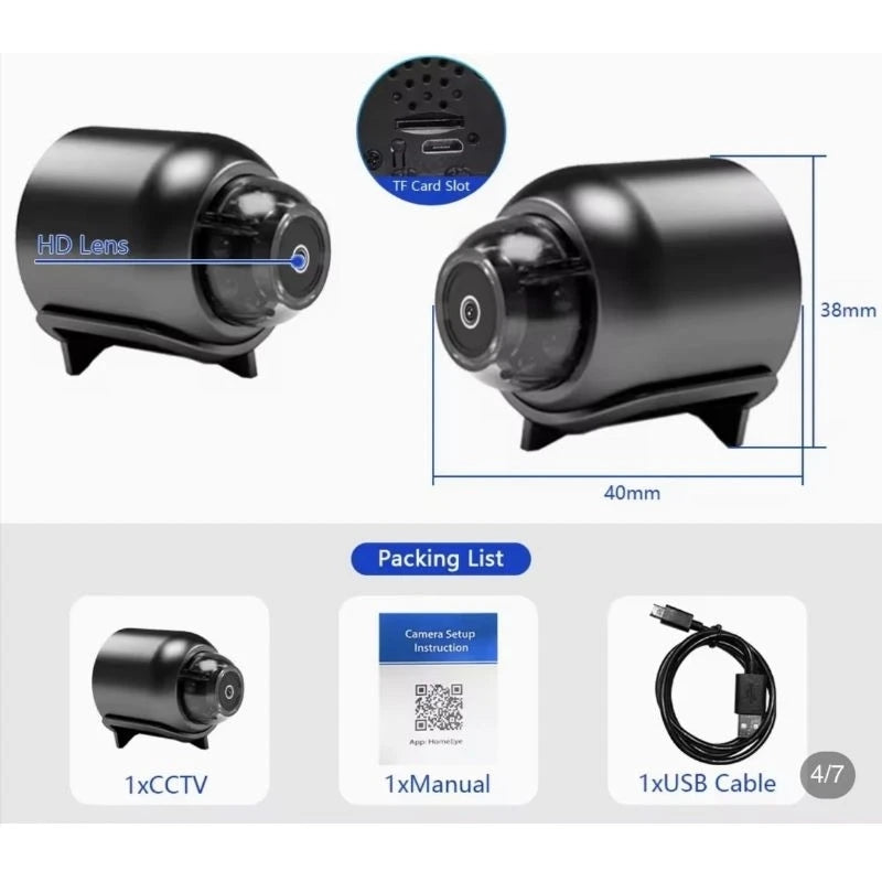 Mini Camera 1080P HD Wifi Night Vision Motion Detection Video Camera Home Security Camcorder Audio Video Recorder No Memory Card